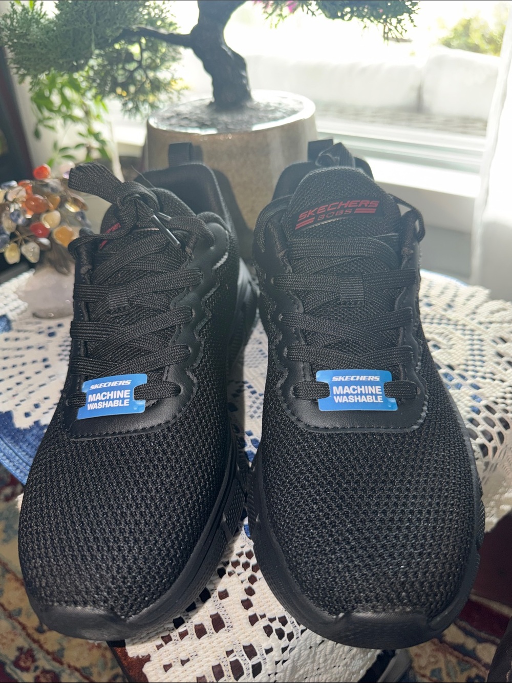 Skechers BOB’s Men’s Sport B Flex Chill Edge Men’s Black Memory Foam Vegan NWT